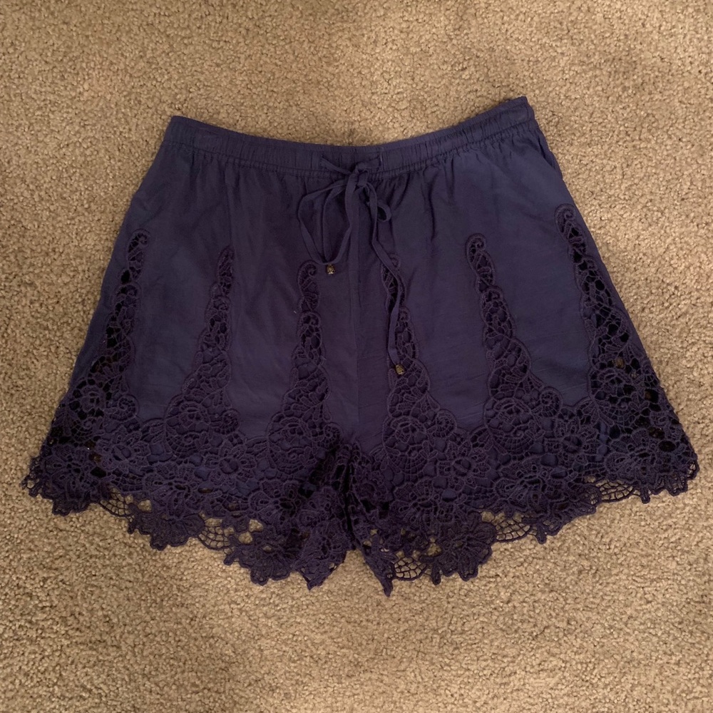 Anthropologie Hi-Rise Crochet Shorts